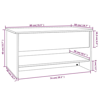 Mesa De Centro Madera Contrachapada 80X50X40 Cm
