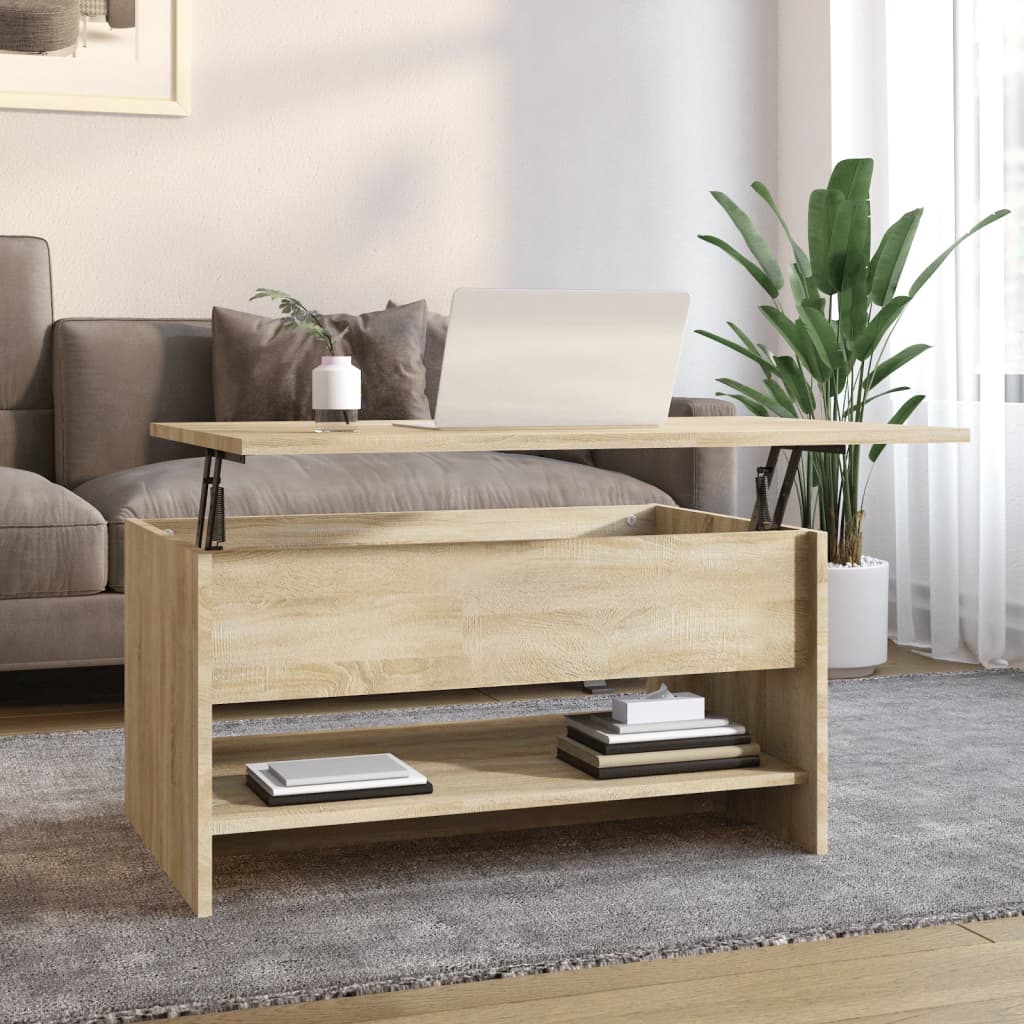 Mesa De Centro Madera Contrachapada 80X50X40 Cm