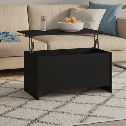 Mesa De Centro Madera Ingeniería Blanco Brillo 102X55,5X52,5 Cm