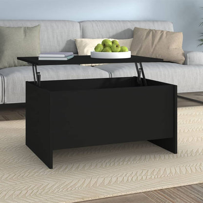 Mesa De Centro Madera Ingeniería Blanco Brillo 102X55,5X52,5 Cm