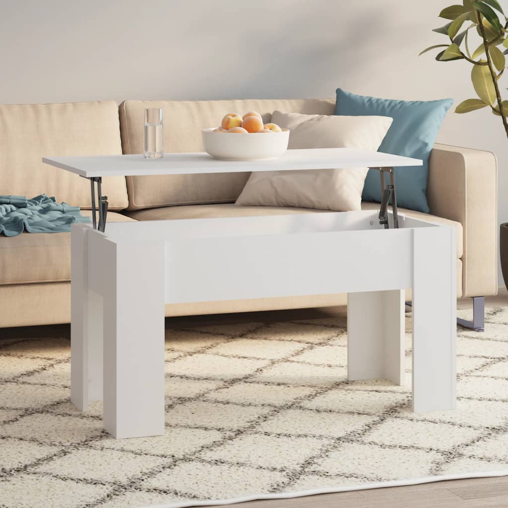 Mesa De Centro Madera De Ingeniería 79X49X41 Cm