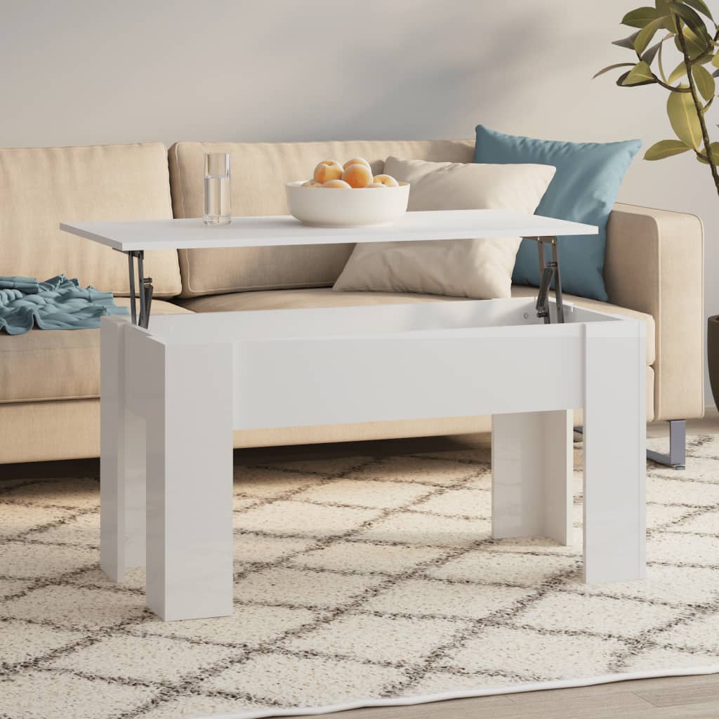 Mesa De Centro Madera De Ingeniería 79X49X41 Cm