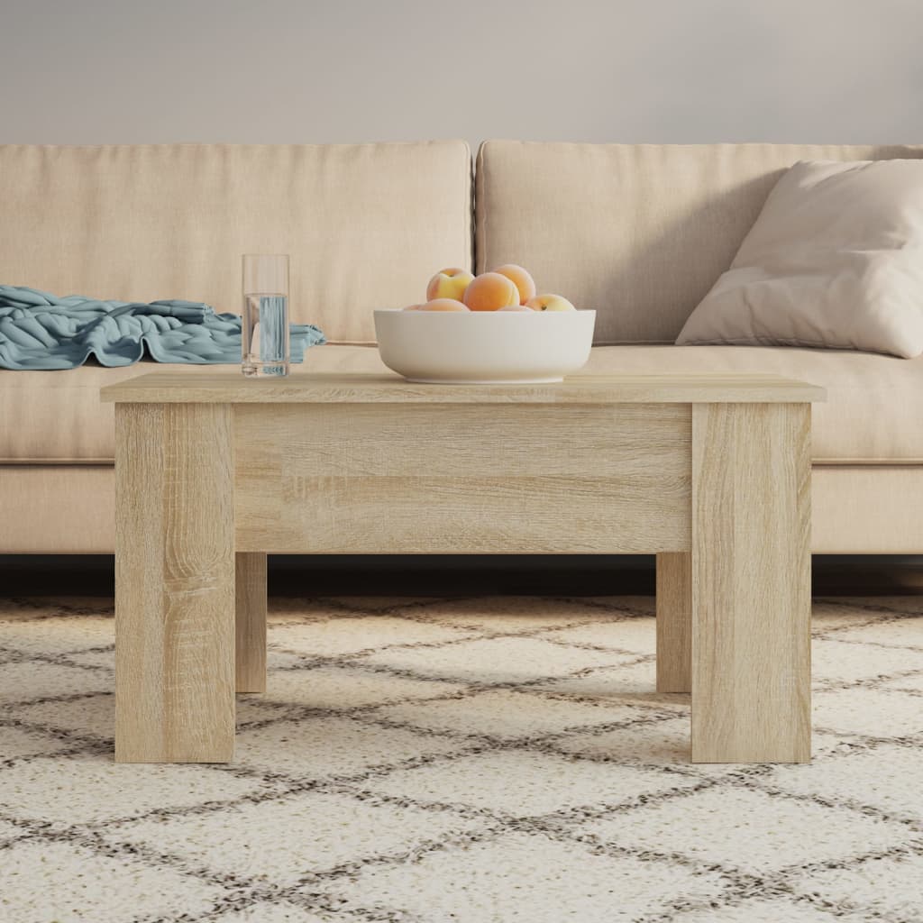 Mesa De Centro Madera De Ingeniería 79X49X41 Cm
