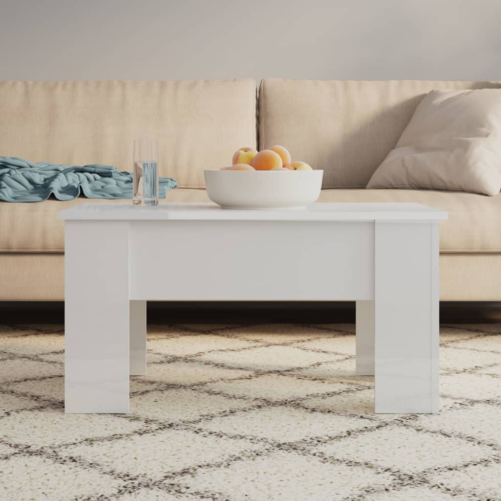 Mesa De Centro Madera De Ingeniería 79X49X41 Cm