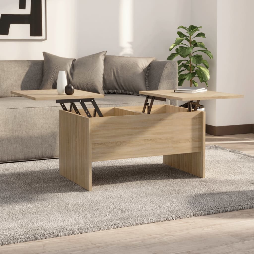 Mesa De Centro Madera Ingeniería 102X50,5X46,5 Cm