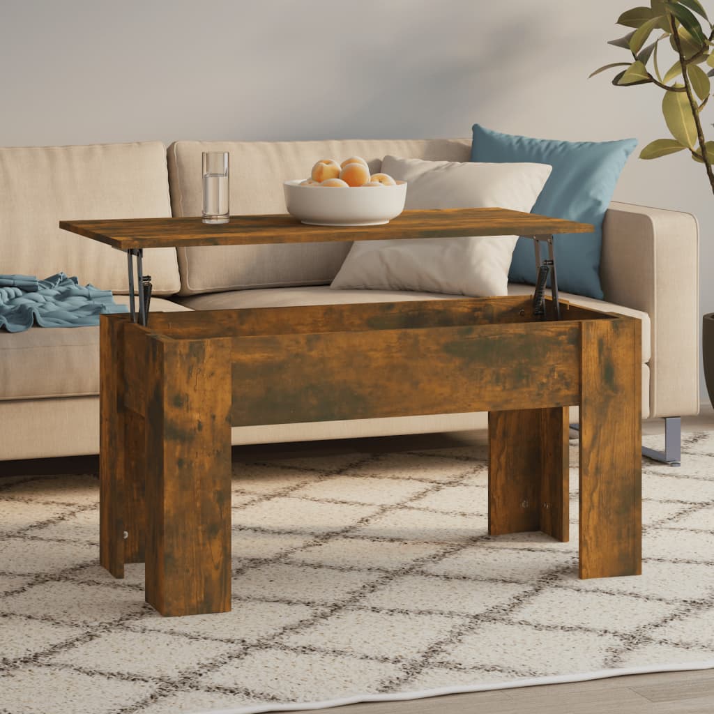 Mesa De Centro Madera De Ingeniería 79X49X41 Cm