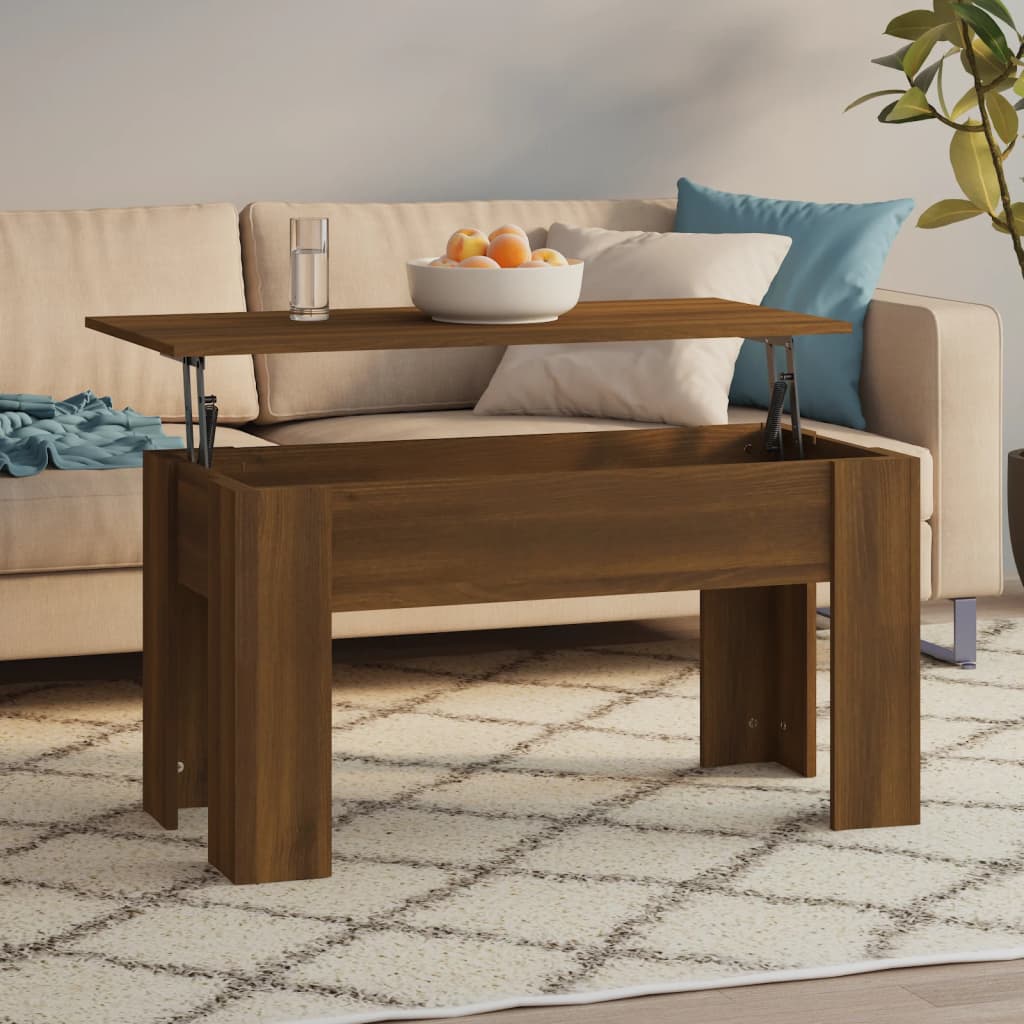 Mesa De Centro Madera De Ingeniería 79X49X41 Cm