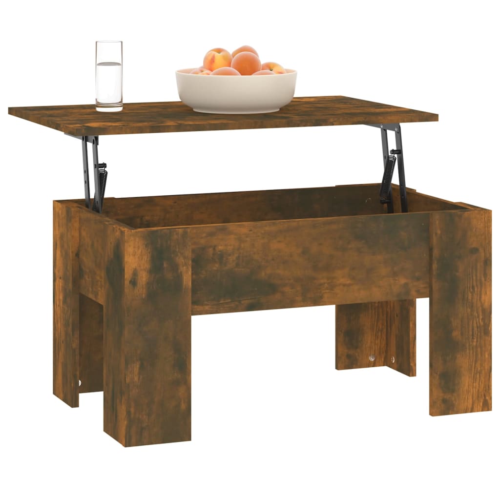 Mesa De Centro Madera De Ingeniería 79X49X41 Cm