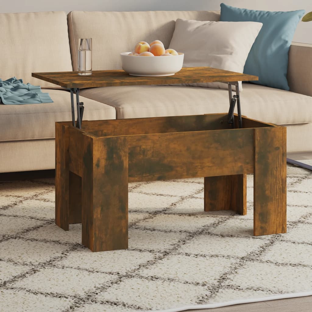 Mesa De Centro Madera De Ingeniería 79X49X41 Cm
