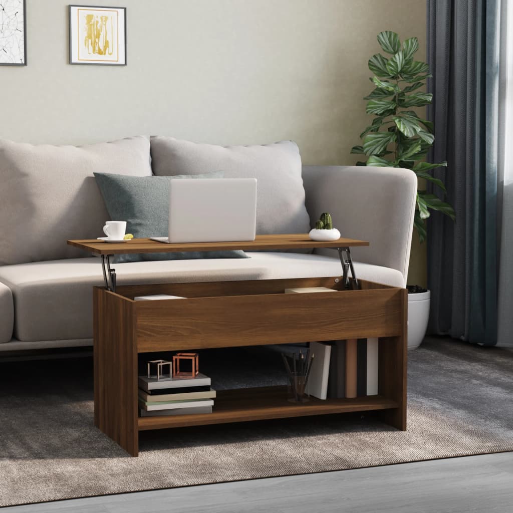 Mesa De Centro Madera Contrachapada 80X50X40 Cm
