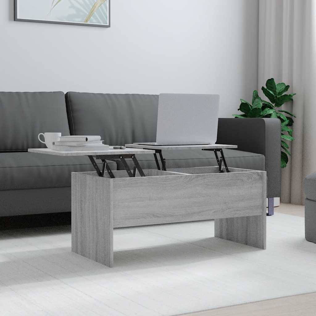 Mesa De Centro Madera Ingeniería 102X50,5X46,5 Cm