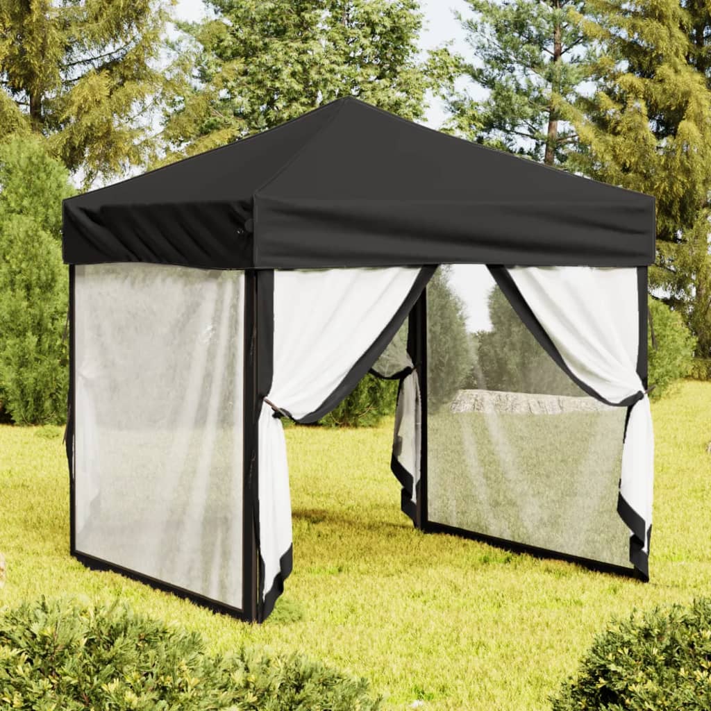 Carpa Para Fiestas Plegable Con Paredes Gris