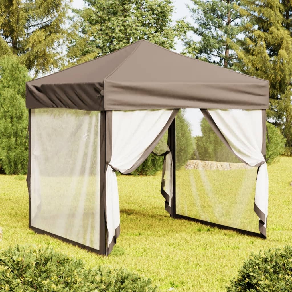 Carpa Para Fiestas Plegable Con Paredes Gris