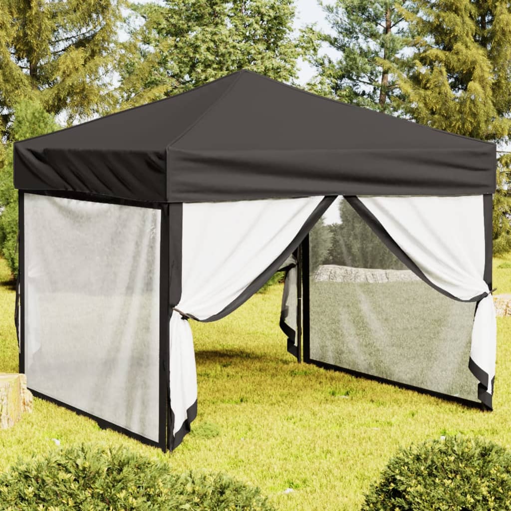 Carpa Para Fiestas Plegable Con Paredes Gris