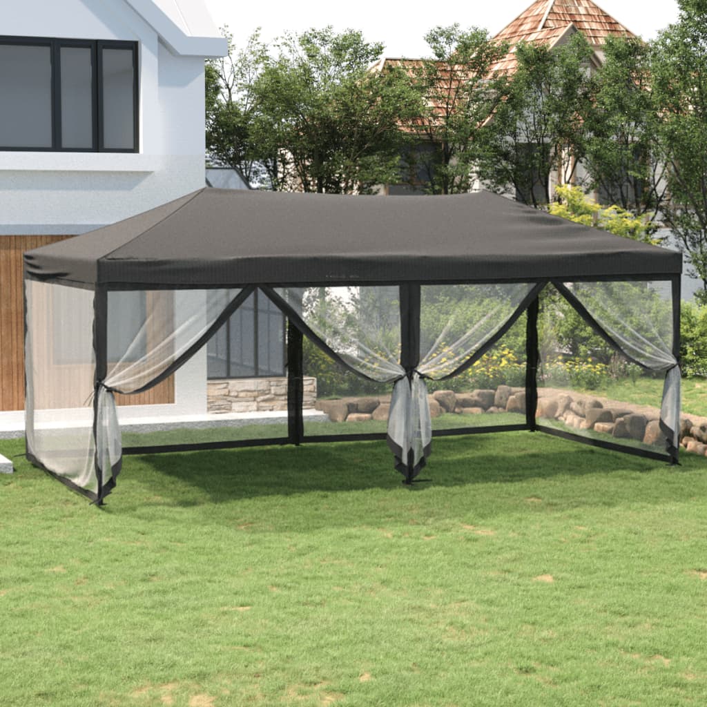 Carpa Para Fiestas Plegable Con Paredes Gris