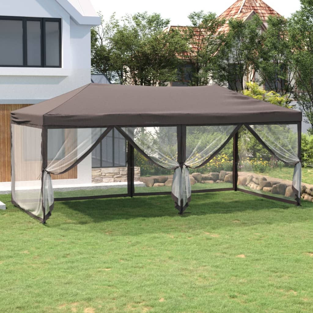 Carpa Para Fiestas Plegable Con Paredes Gris