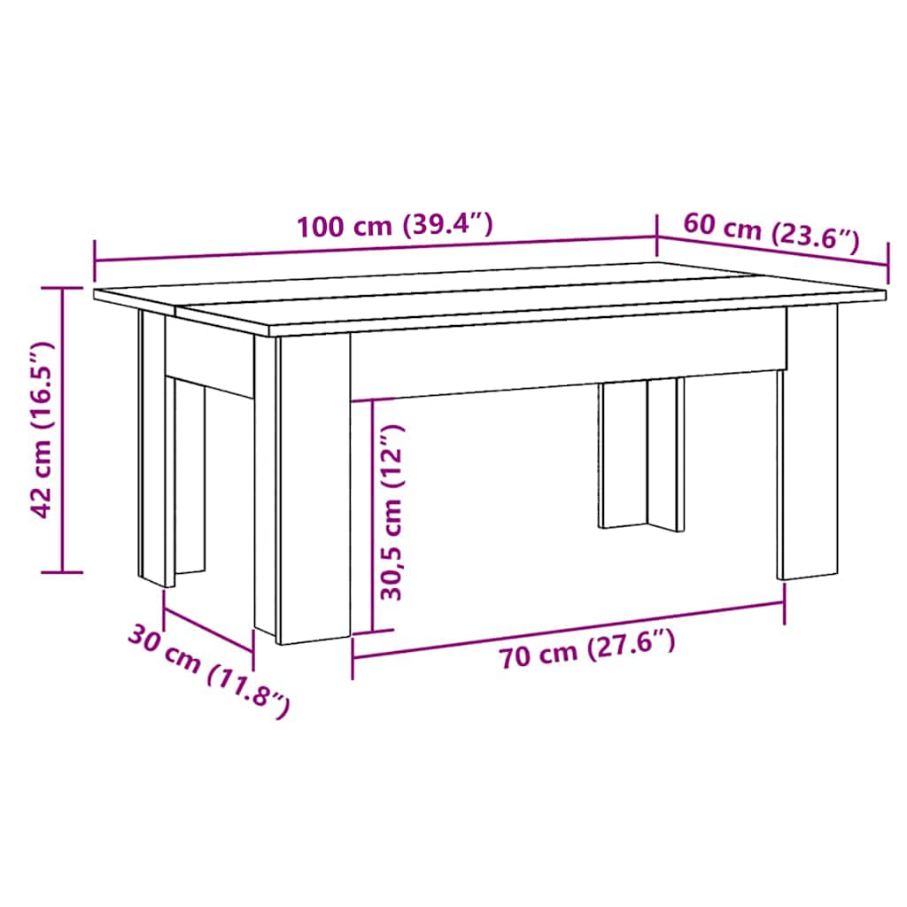 Mesa De Centro De Madera Contrachapada