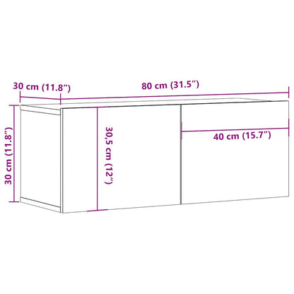 Mueble Para Tv Madera De Ingeniería 80X30X30 Cm