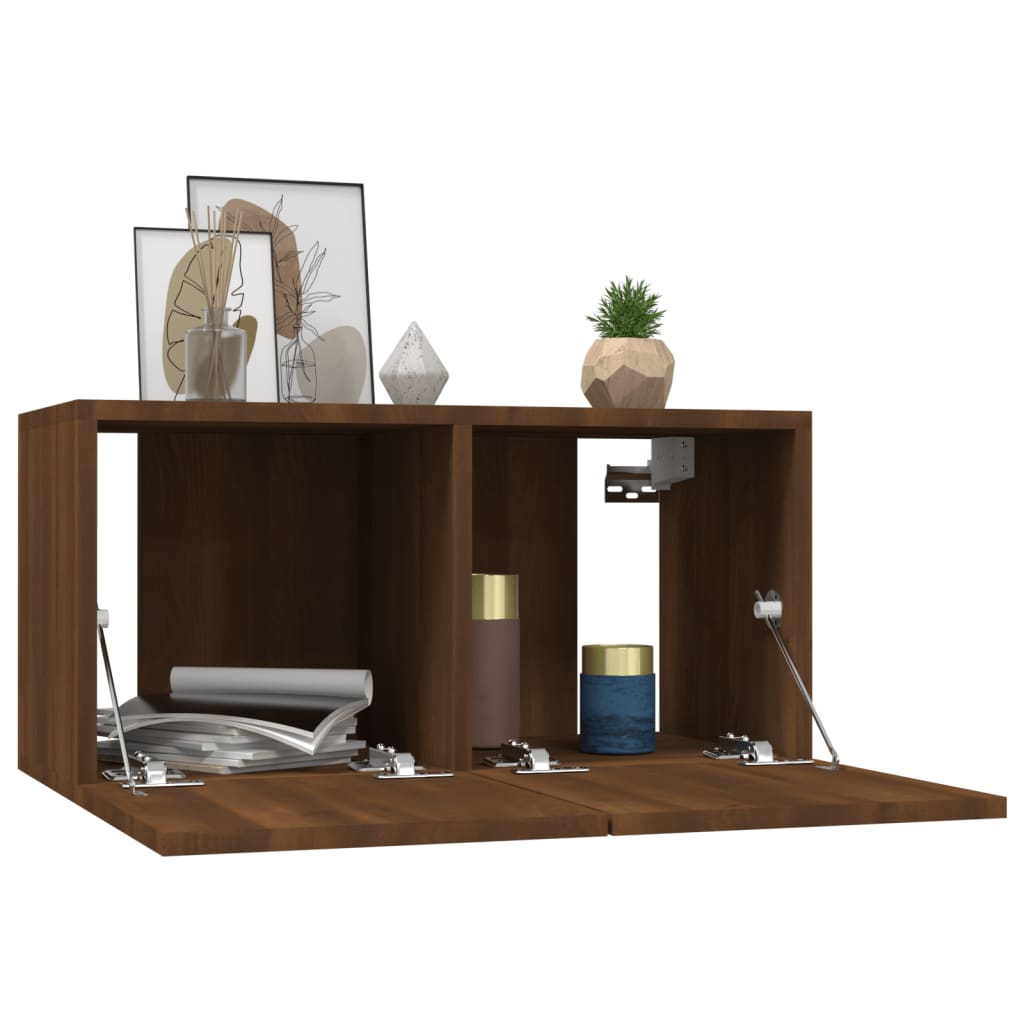 Mueble Tv Colgante Madera Contrachapada 60X30X30Cm