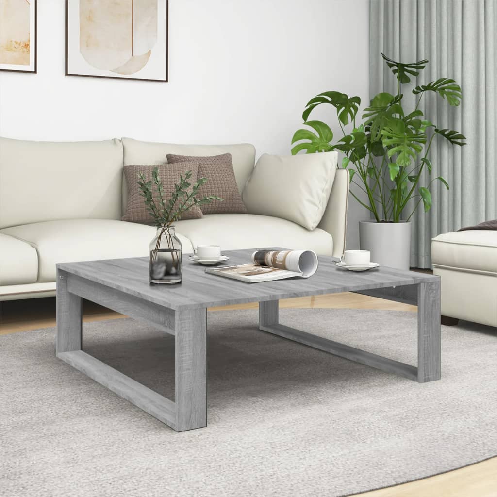 Mesa Auxiliar De Madera De Ingeniería Envejecida 50X50X35 Cm