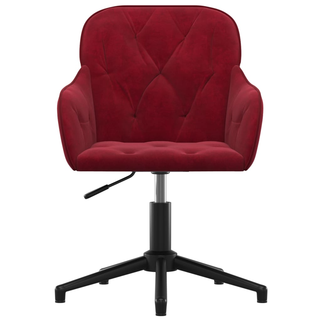 Sillas De Comedor Giratorias 2 Unidades Terciopelo Rojo Tinto