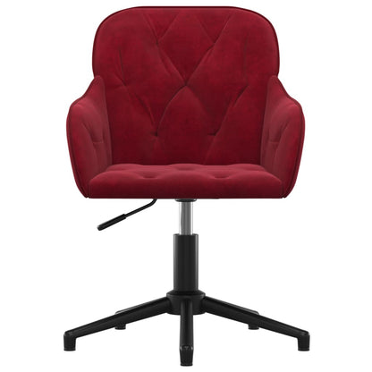 Sillas De Comedor Giratorias 2 Unidades Terciopelo Rojo Tinto