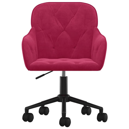 Sillas De Comedor Giratorias 2 Unidades Terciopelo Rojo Tinto