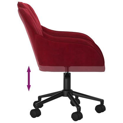 Sillas De Comedor Giratorias 2 Unidades Terciopelo Rojo Tinto