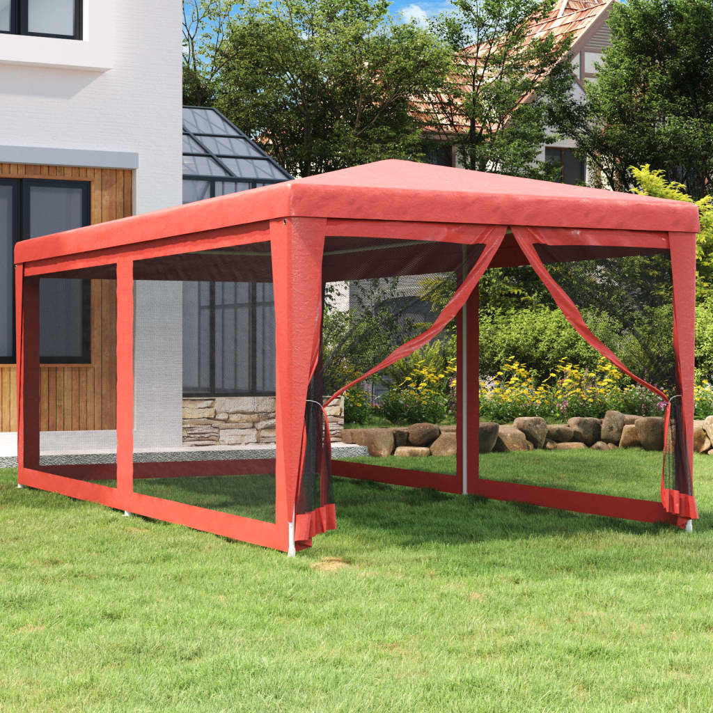 Carpa Para Fiestas 8 Paredes De Malla Hdpe Gris