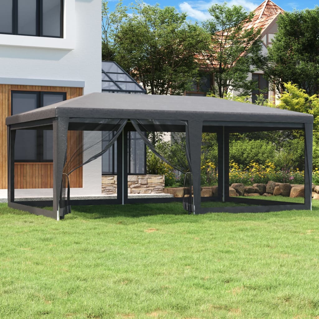 Carpa Para Fiestas 8 Paredes De Malla Hdpe Gris