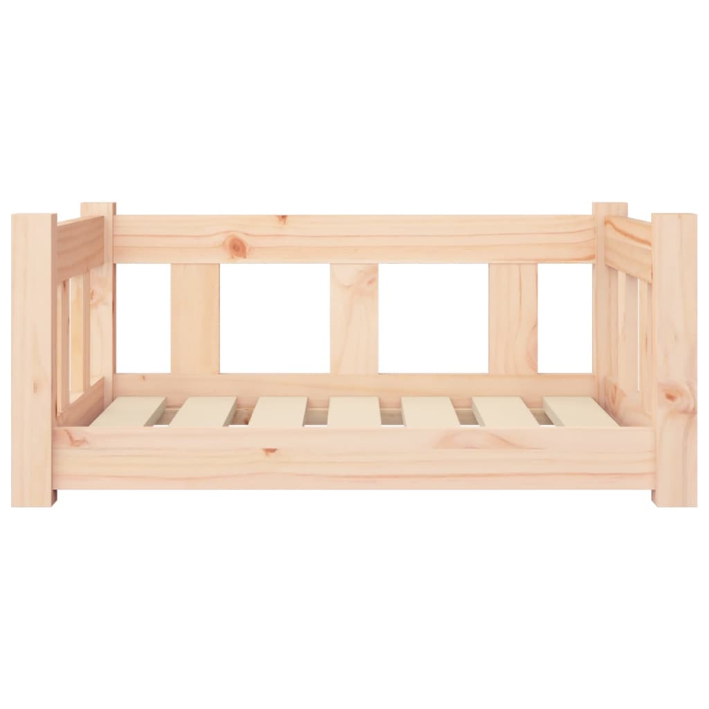 Cama Para Perros Madera Maciza De Pino 65,5X50,5X28 Cm