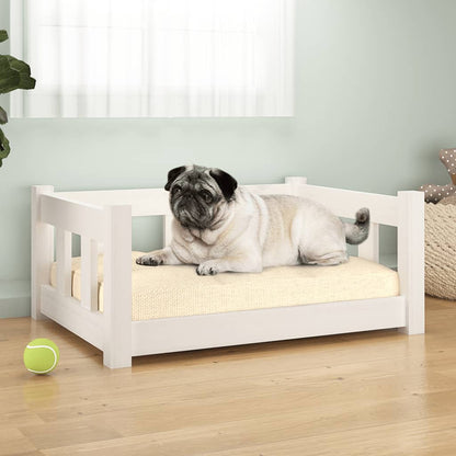 Cama Para Perros Madera Maciza De Pino 65,5X50,5X28 Cm
