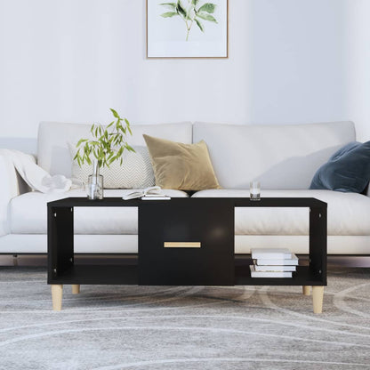 Mesa De Centro Madera Contrachapada Roble Marrón 102X50X40 Cm