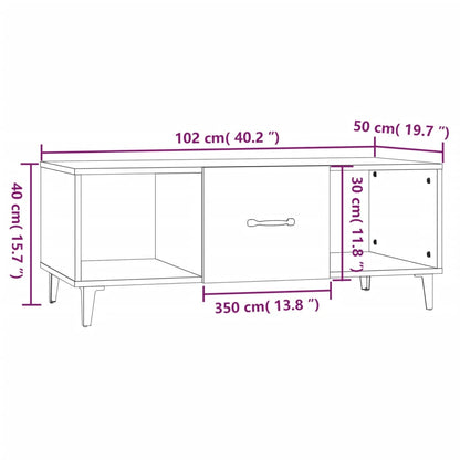 Mesa De Centro Madera Contrachapada 102X50X40 Cm