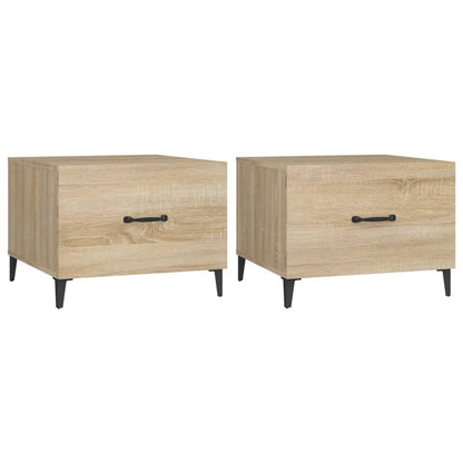 Mesa De Centro Con Patas De Metal 2 Uds 50X50X40Cm