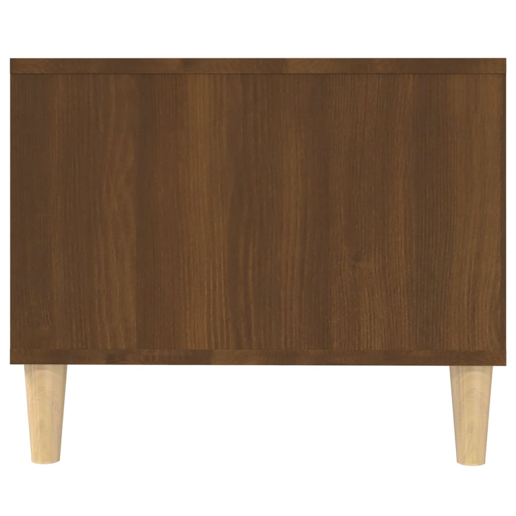 Mesa De Centro Madera Contrachapada Roble Marrón 102X50X40 Cm