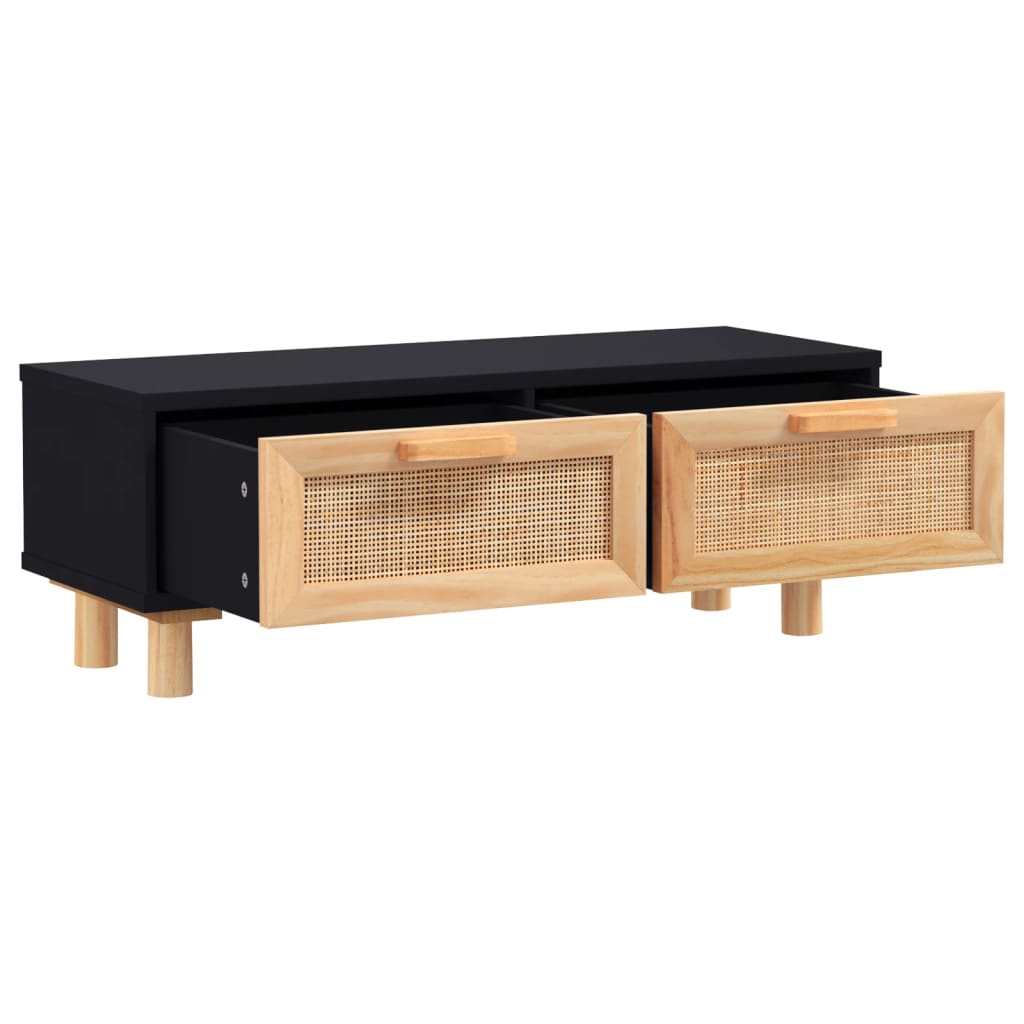 Mesa De Centro Madera Contrachapada Y De Pino 80X40X30 Cm