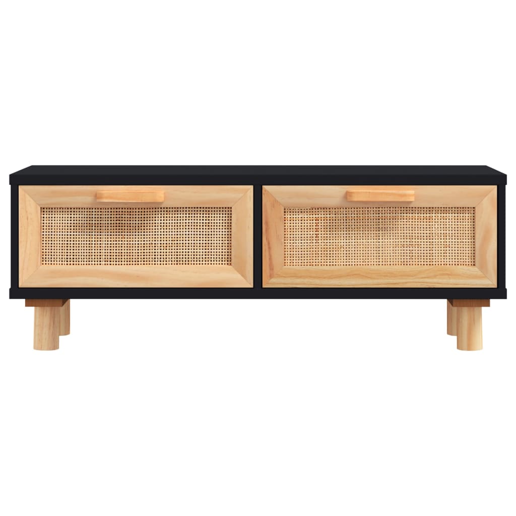 Mesa De Centro Madera Contrachapada Y De Pino 80X40X30 Cm