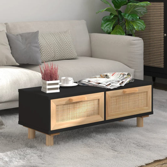 Mesa De Centro Madera Contrachapada Y De Pino 80X40X30 Cm