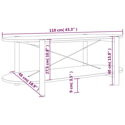 Mesa De Centro Madera Contrachapada 110X48X40 Cm