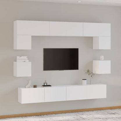 Conjunto De Mueble De Tv 8 Pcs Roble Artesanal
