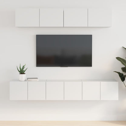Conjunto De Mueble De Tv Montaje En La Pared 5 Pcs