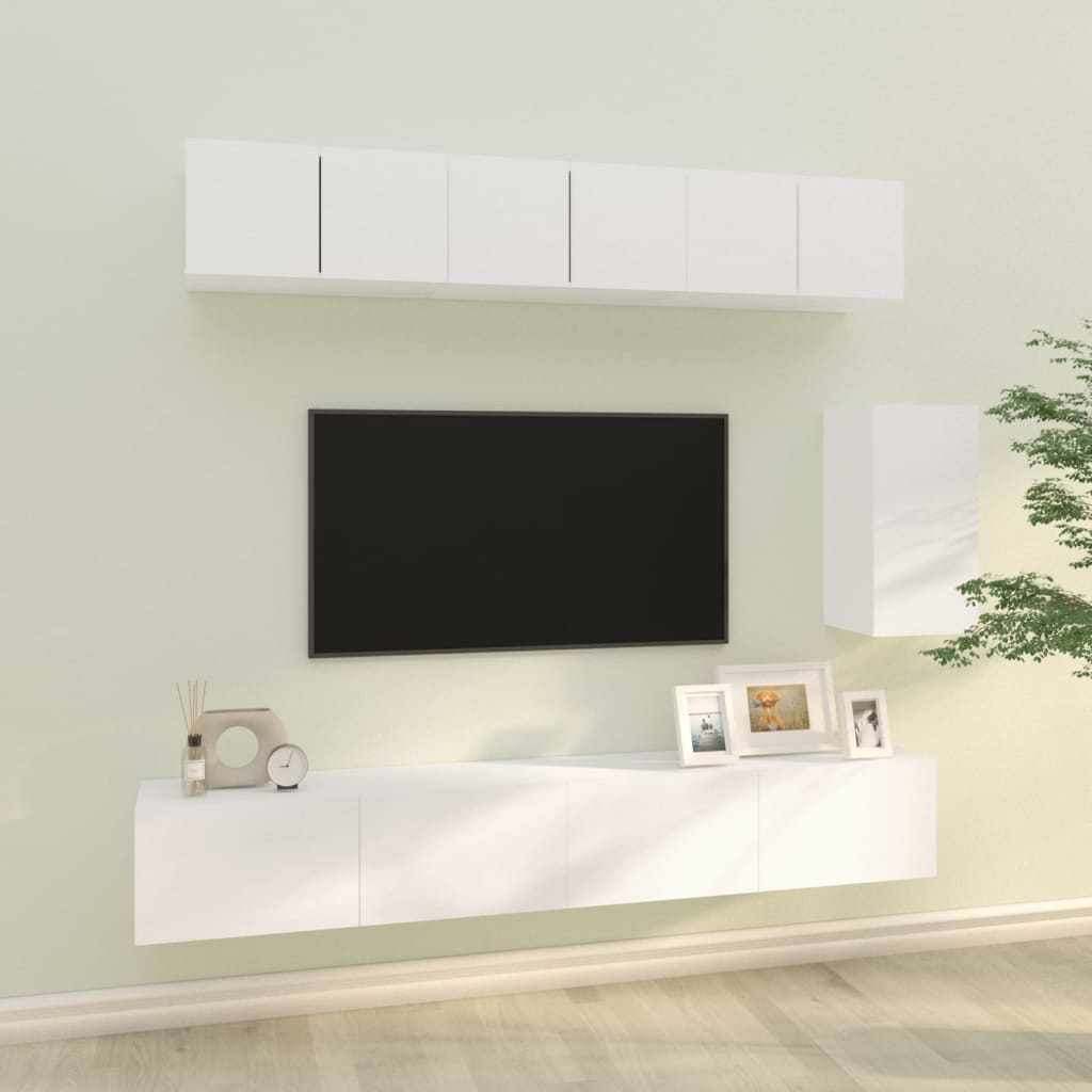 Mueble De Tv De Pared 3 Pcs 100 X 30 X 30 Cm