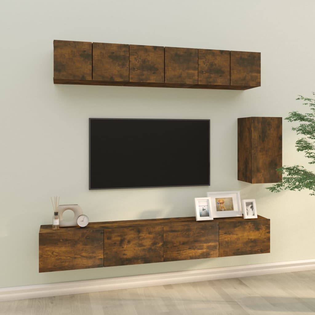 Mueble De Tv De Pared 3 Pcs 100 X 30 X 30 Cm