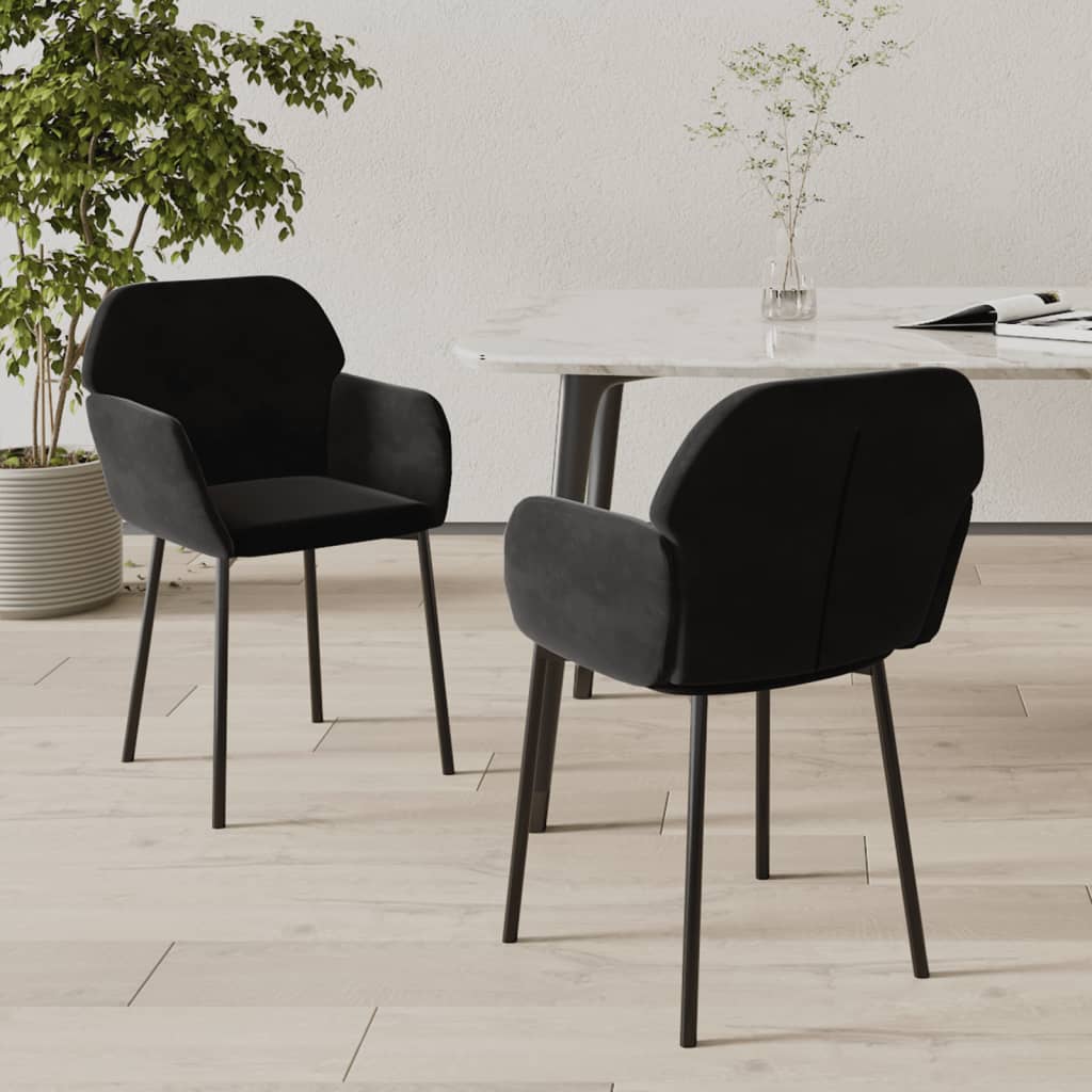 Sillas De Comedor 2 Unidades Terciopelo