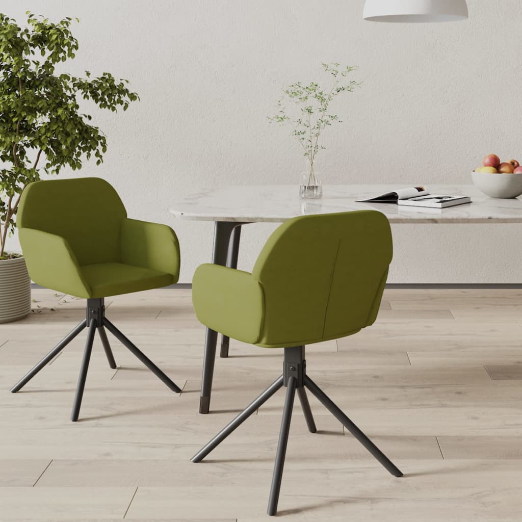 Sillas De Comedor Giratorias 2 Unidades Terciopelo