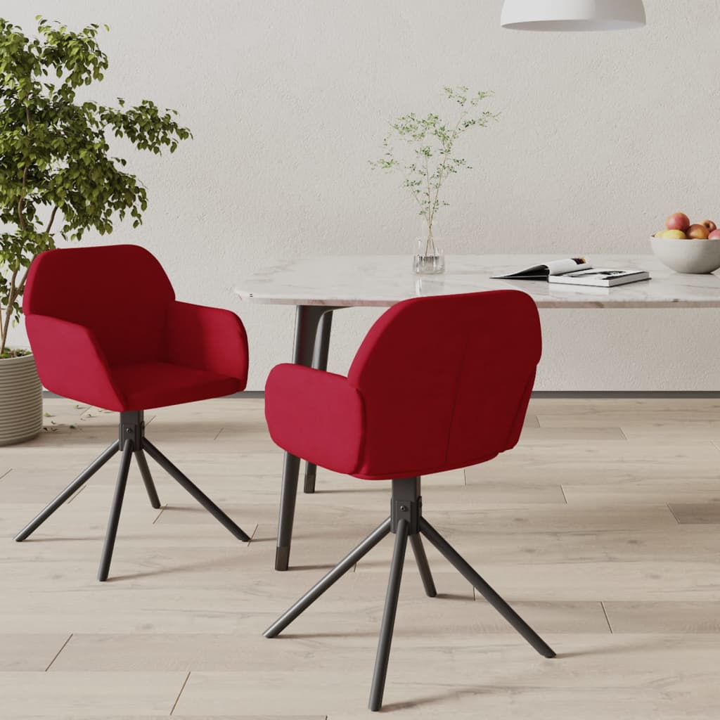 Sillas De Comedor Giratorias 2 Unidades Terciopelo