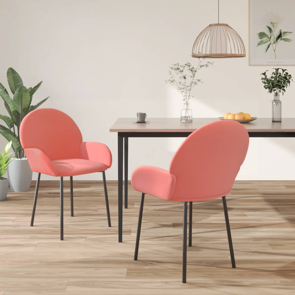Sillas De Comedor 2 Unidades Terciopelo