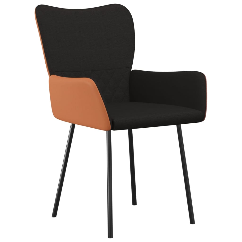 Sillas De Comedor 2 Unidades Cuero Sintético Y Tela
