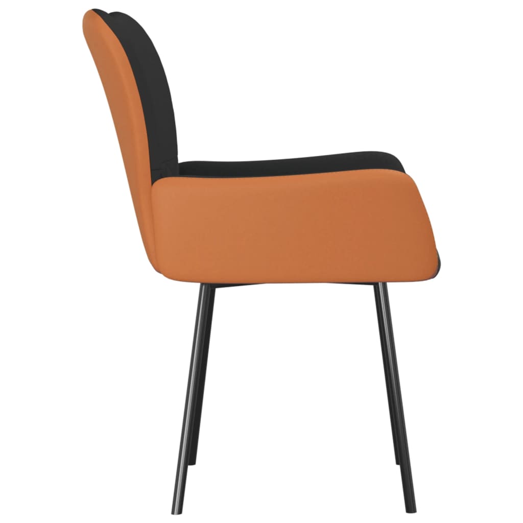 Sillas De Comedor 2 Unidades Cuero Sintético Y Tela